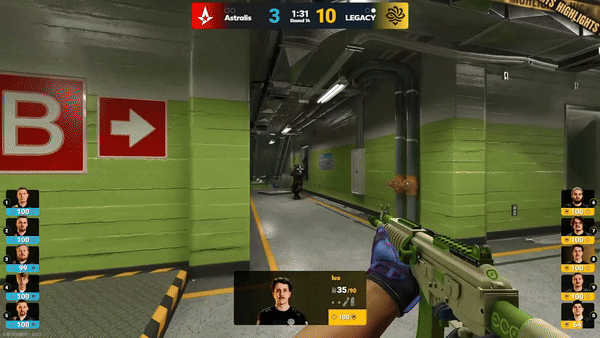 Legacy在Nuke地图击败Astralis晋级的最终画面