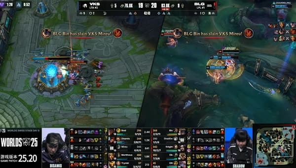 《英雄联盟》S15总决赛瑞士轮 BLG 2:0战胜VKS Bin偷家取胜