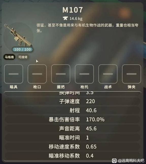 《逃离鸭科夫》全狙击枪图鉴 狙击枪参数一览