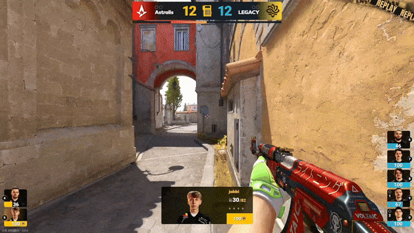 Legacy在Inferno地图加时赛击败Astralis的关键画面