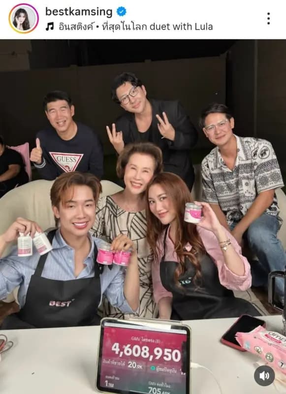 Best父亲惊喜助阵直播间,销售额突破400万泰铢