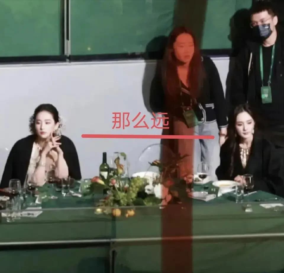 晚宴上杨幂与刘亦菲座位距离较远