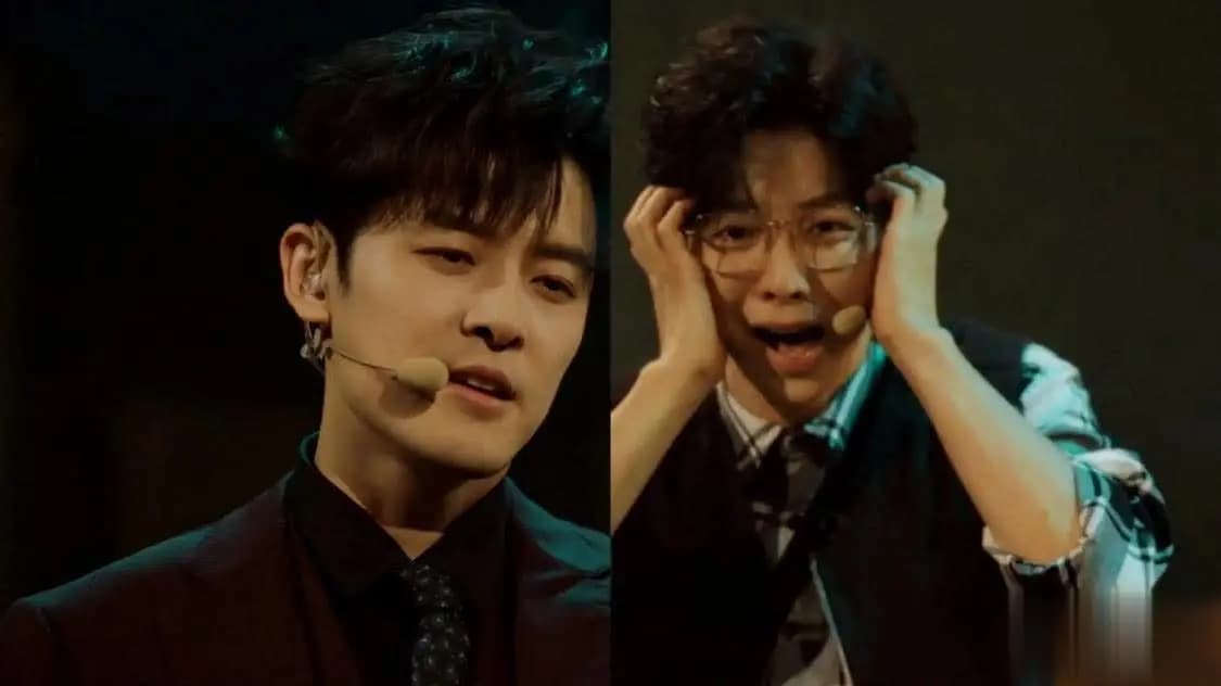 付辛博与胡夏在《血腥爱情故事》舞台上的激情飙戏瞬间