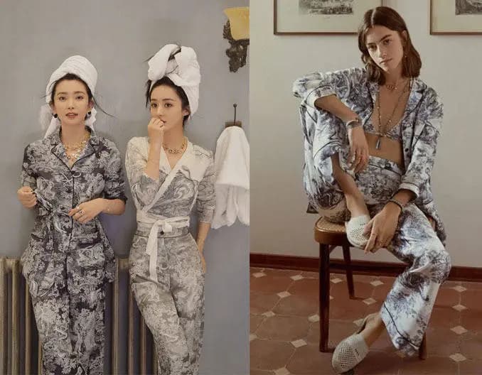 李冰冰赵丽颖裹浴巾俏皮复古造型