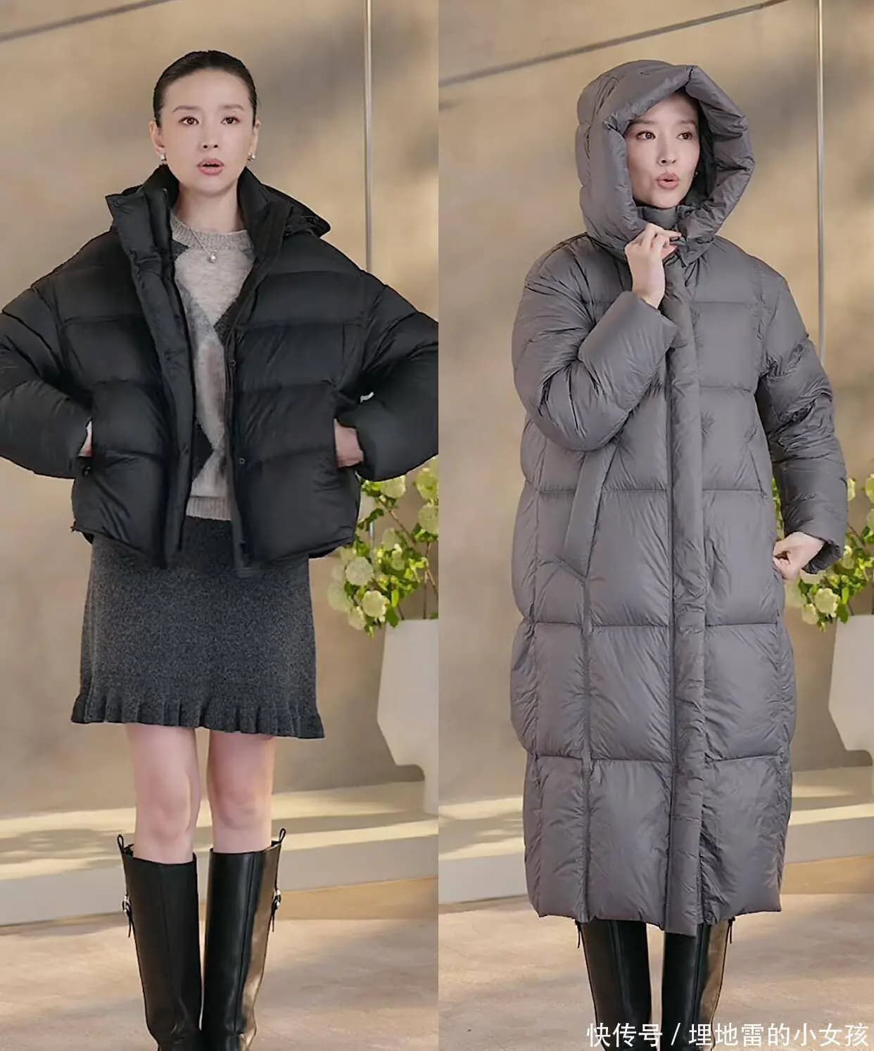 董洁展示大容量托特包与加绒袜套等冬季保暖小物