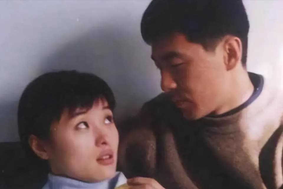 电影《菊花茶》剧照,陈建斌与吴越因戏生情