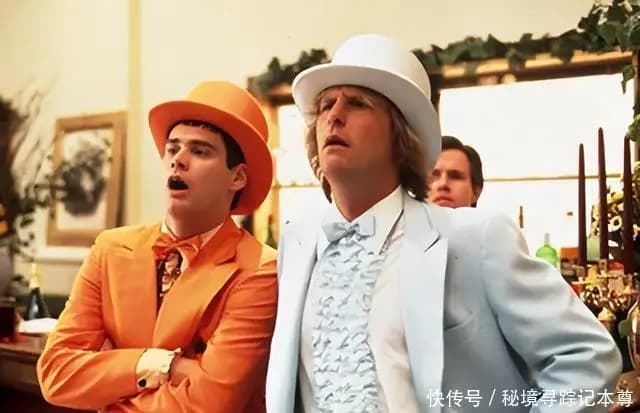 金凯瑞在《阿呆与阿瓜》中的搞怪表情