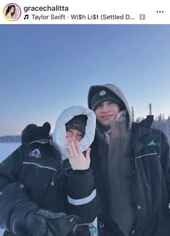 Grace Chalita晒出闪耀的求婚钻戒