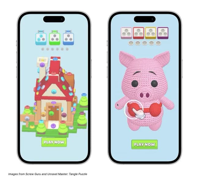 Unravel Master游戏中的解谜玩法与治愈系视觉设计界面展示